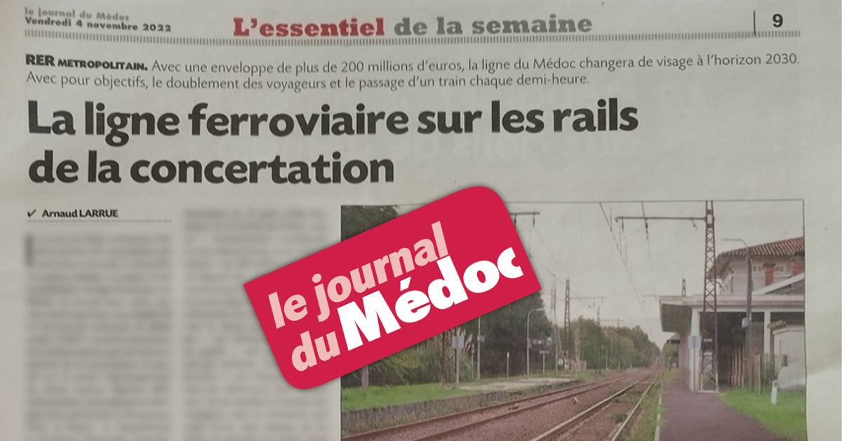 Mobilité : le Journal du Médoc relate la réunion de concertation du 2 novembre 2022