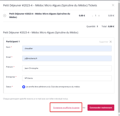 S'inscrire à plusieurs événements en 1 seule fois (1 seule commande) notice evenements 01 400x387 - S'inscrire à plusieurs événements en 1 seule fois (1 seule commande)