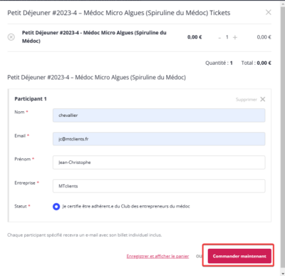 S'inscrire à plusieurs événements en 1 seule fois (1 seule commande) notice evenements 02 400x387 - S'inscrire à plusieurs événements en 1 seule fois (1 seule commande)