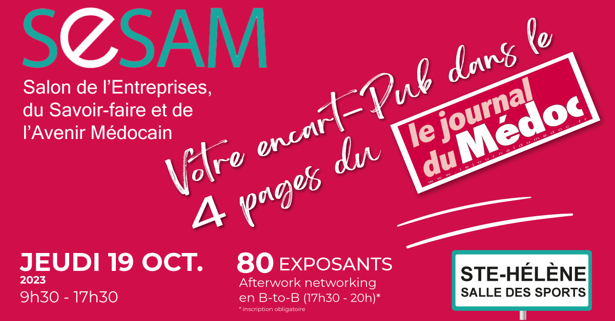SESAM 2023 Une Encart pub JDM - Bienvenue !